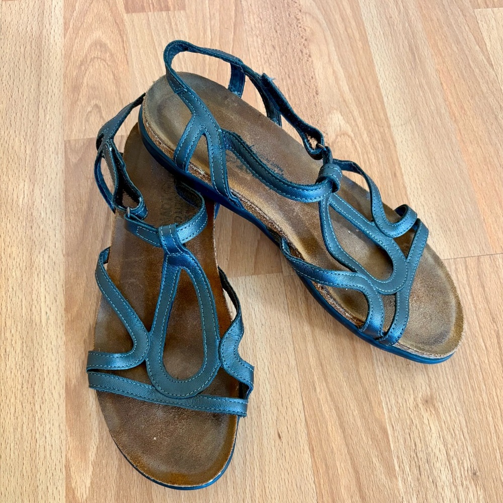 Naot Teal Strappy Sandals